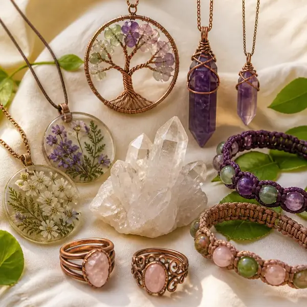 Joyas artesanales de plata con piedras naturales